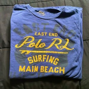 Navy polo by Ralph Lauren graphic, short sleeve tee